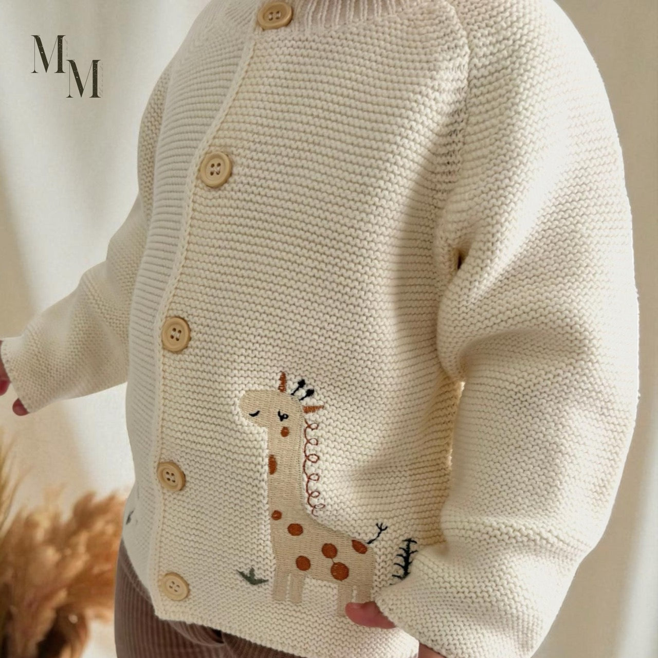 Elephant and Giraffe Knitted Cotton Jersey