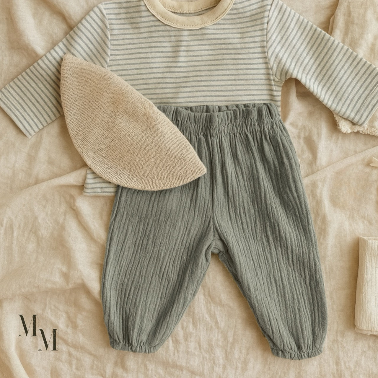 Wrinkle Cotton Long Pants