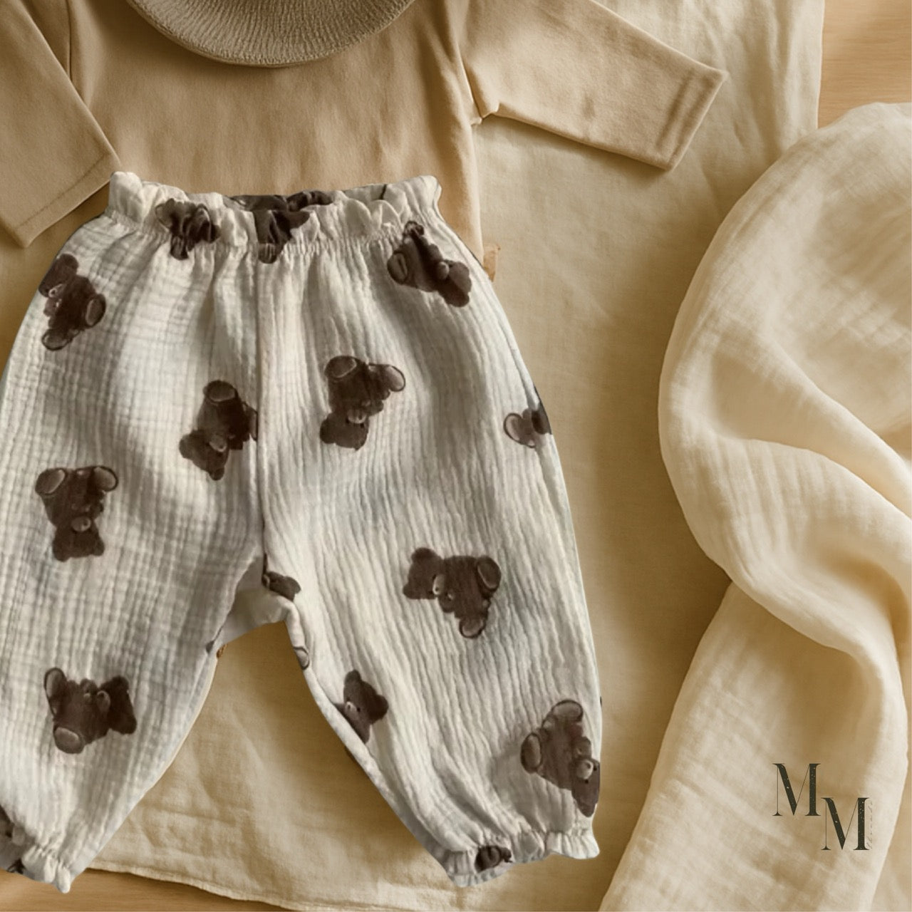 Wrinkle Cotton Long Pants