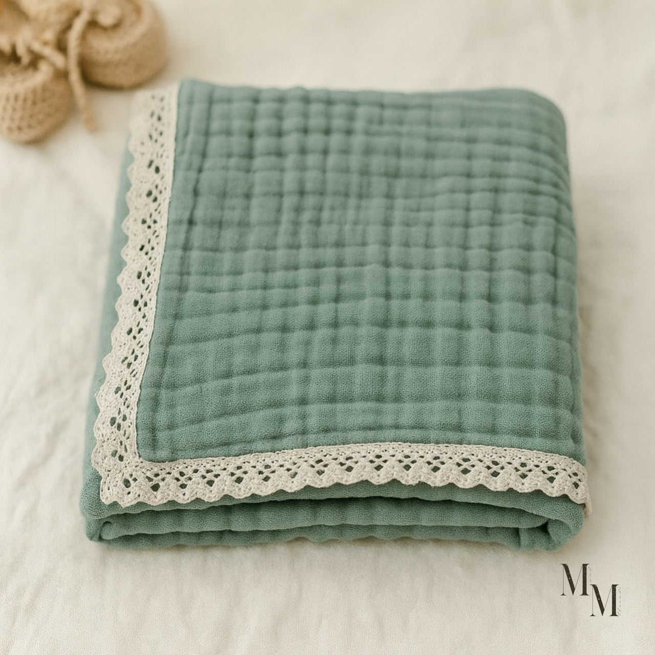 Lace Trim Baby Blanket