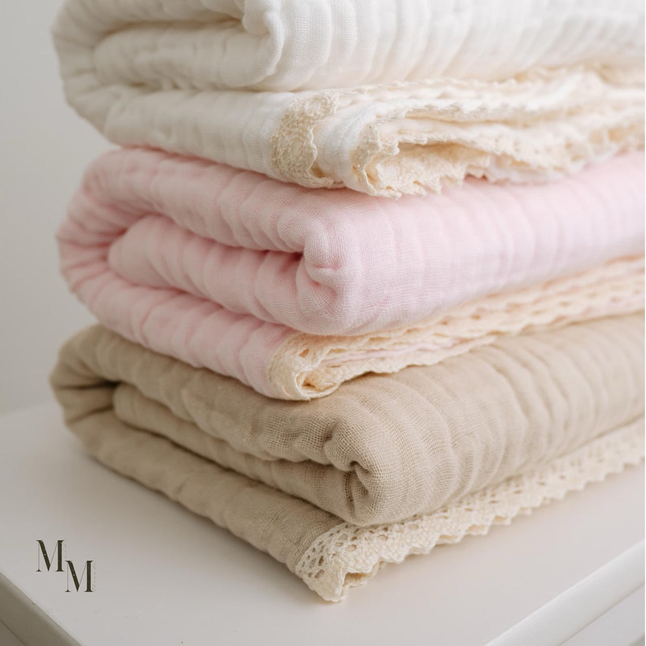 Lace Trim Baby Blanket