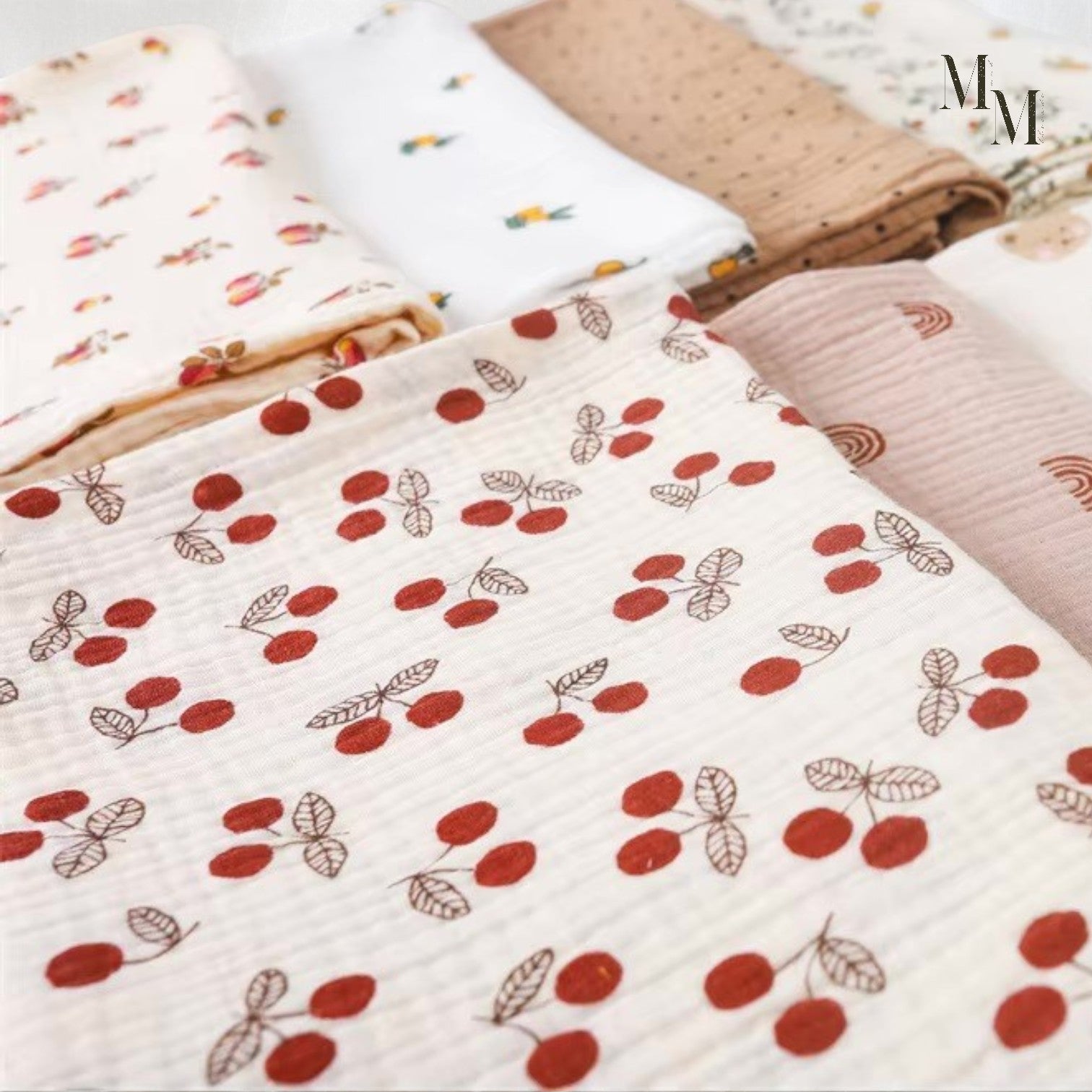 Muslin Cotton Blankets and Swaddles - 80x65cm