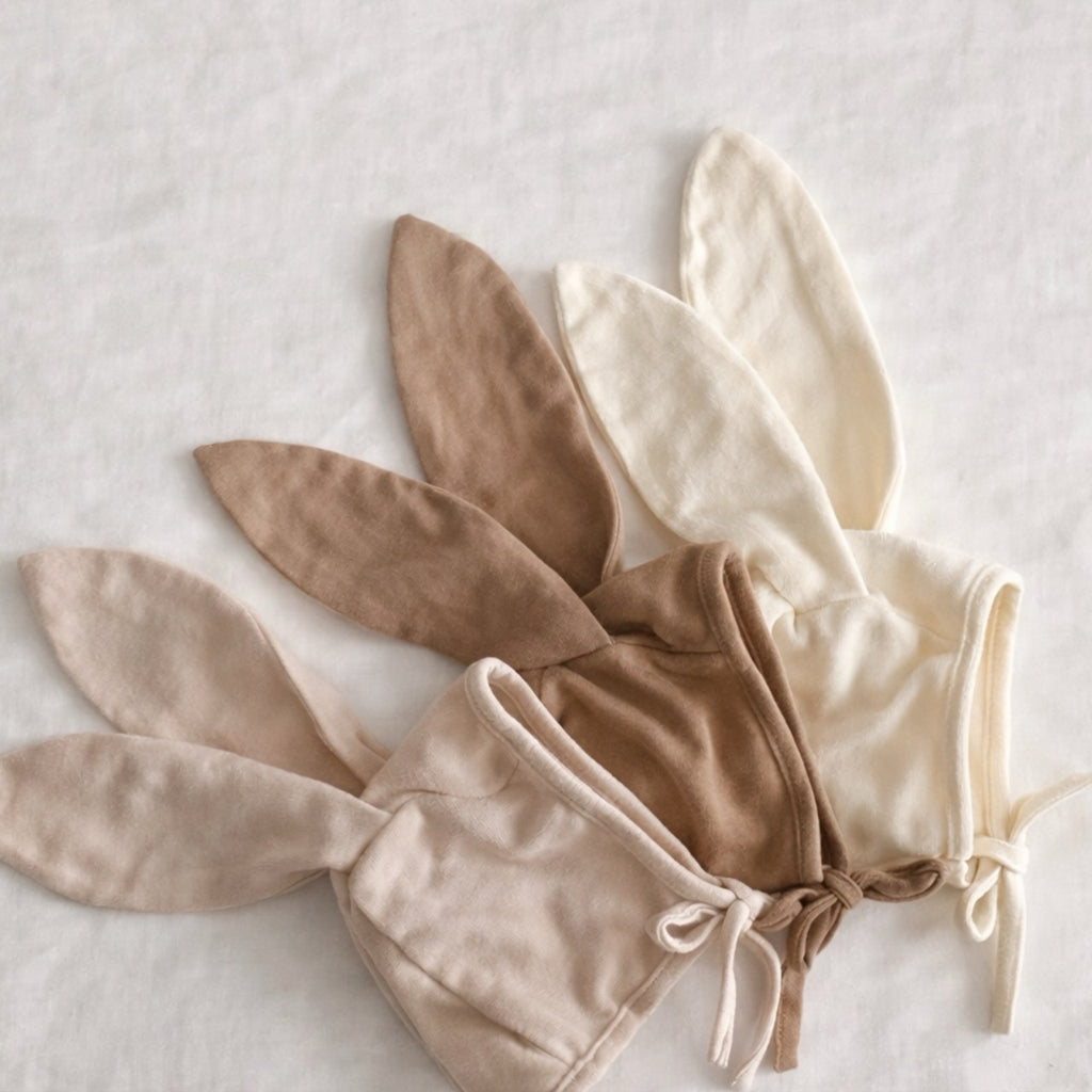 Cotton Bunny Ear Bonnet