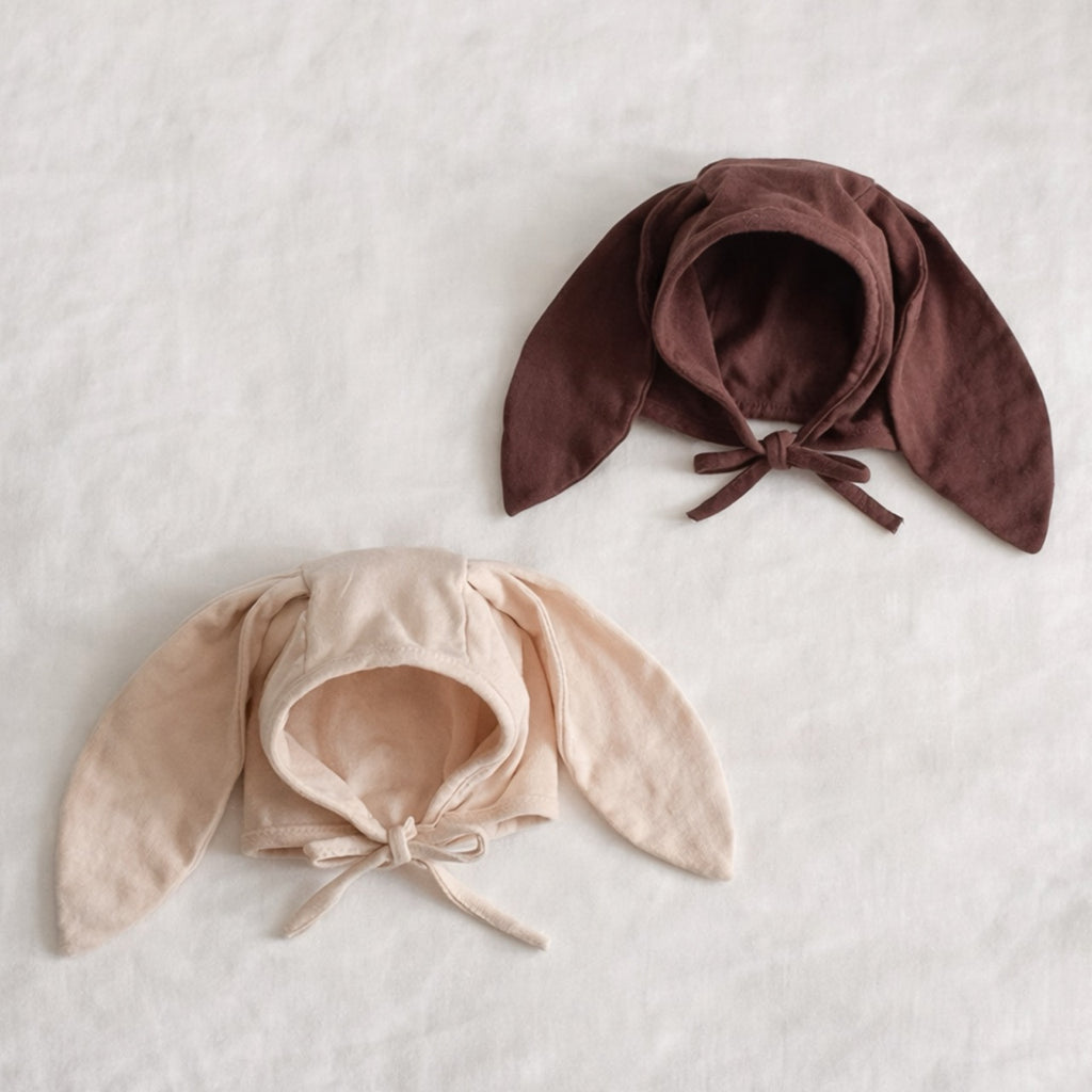 Cotton Bunny Ear Bonnet
