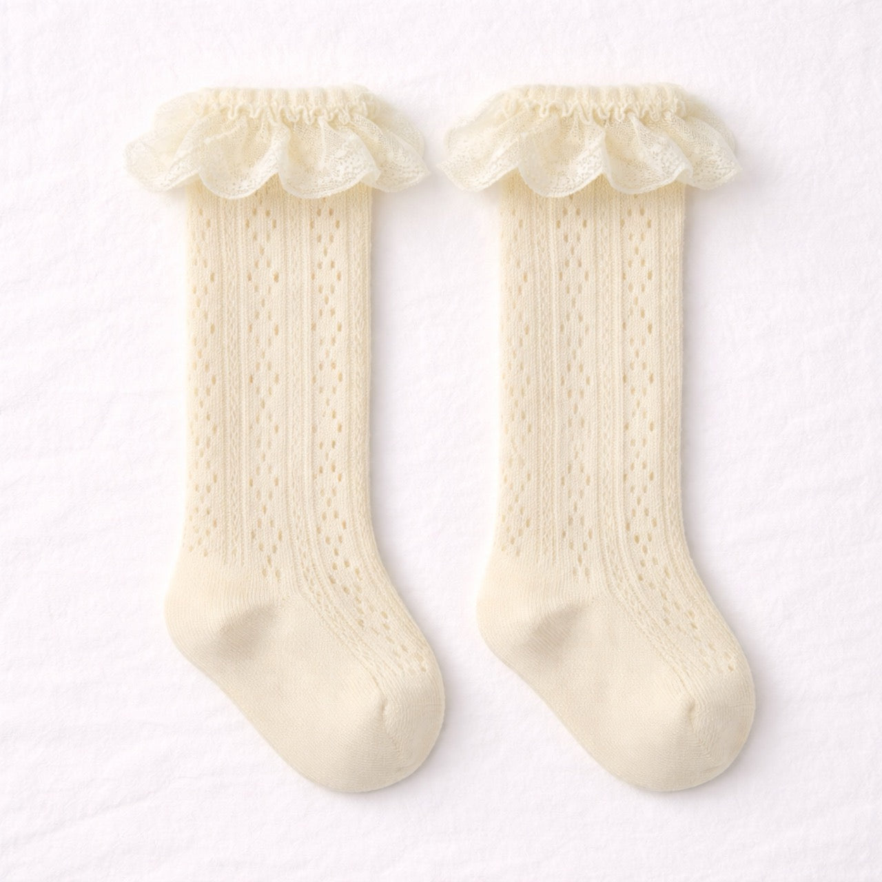 Bows and Lace Knee High Socks