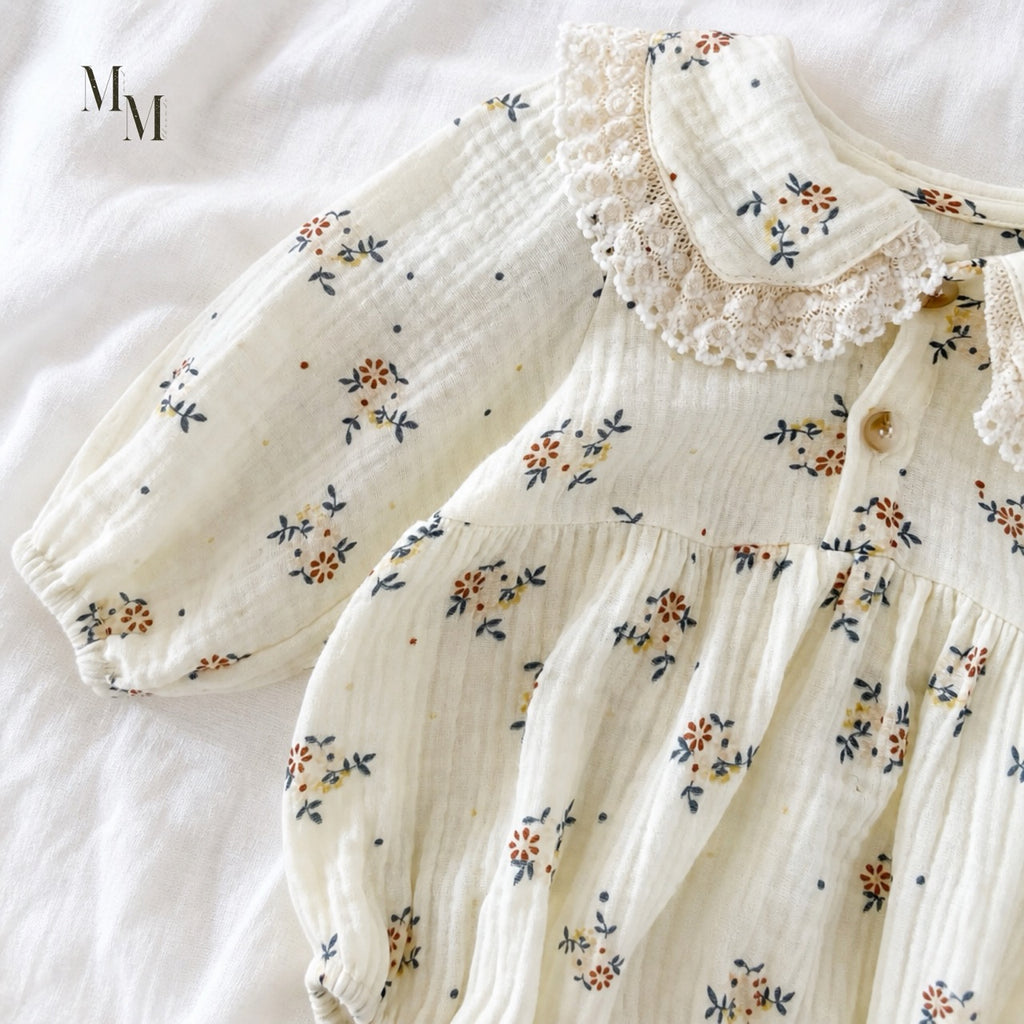 Vintage Romper With Matching Bonnet