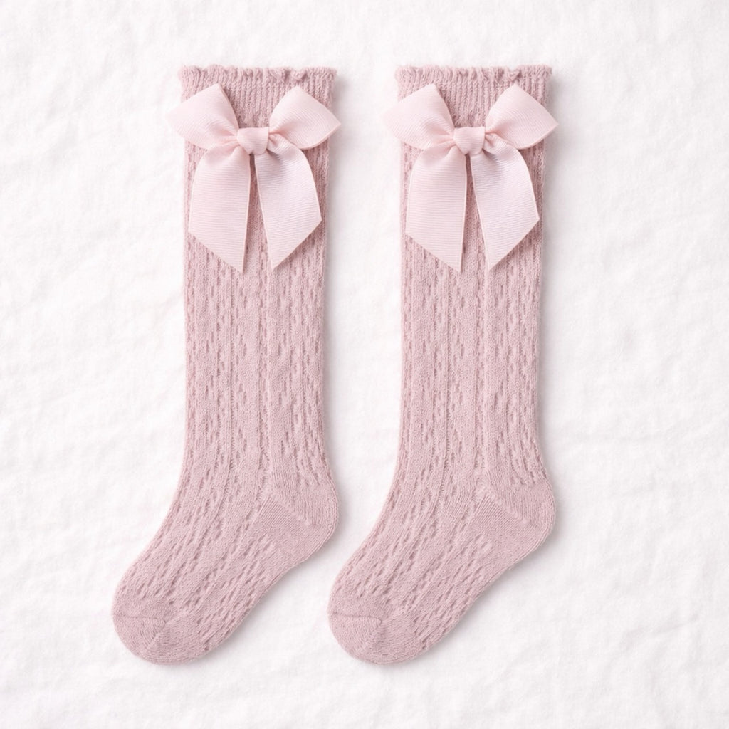 Bows and Lace Knee High Socks