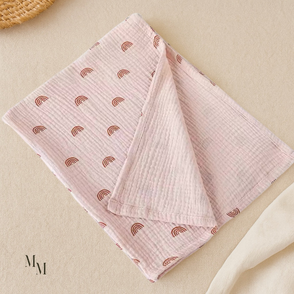 Muslin Cotton Blankets and Swaddles - 80x65cm