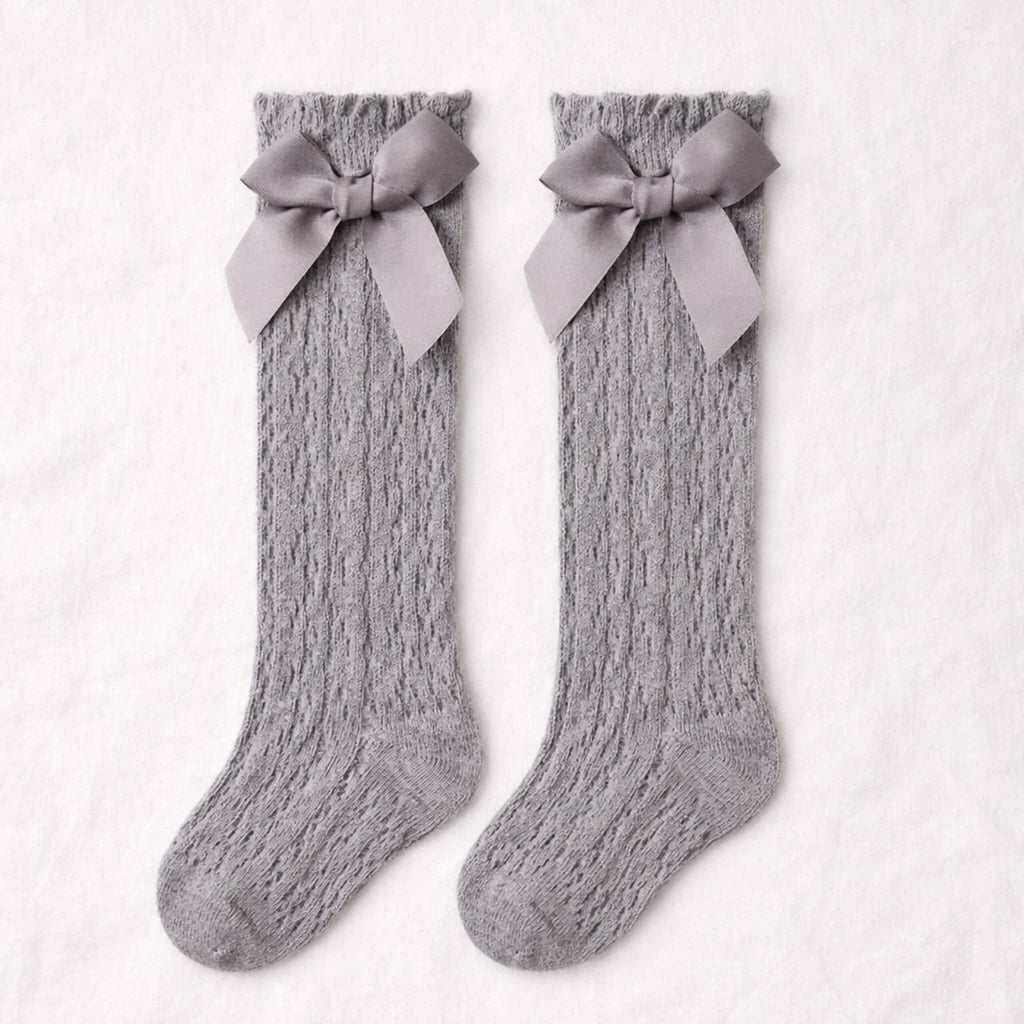 Bows and Lace Knee High Socks
