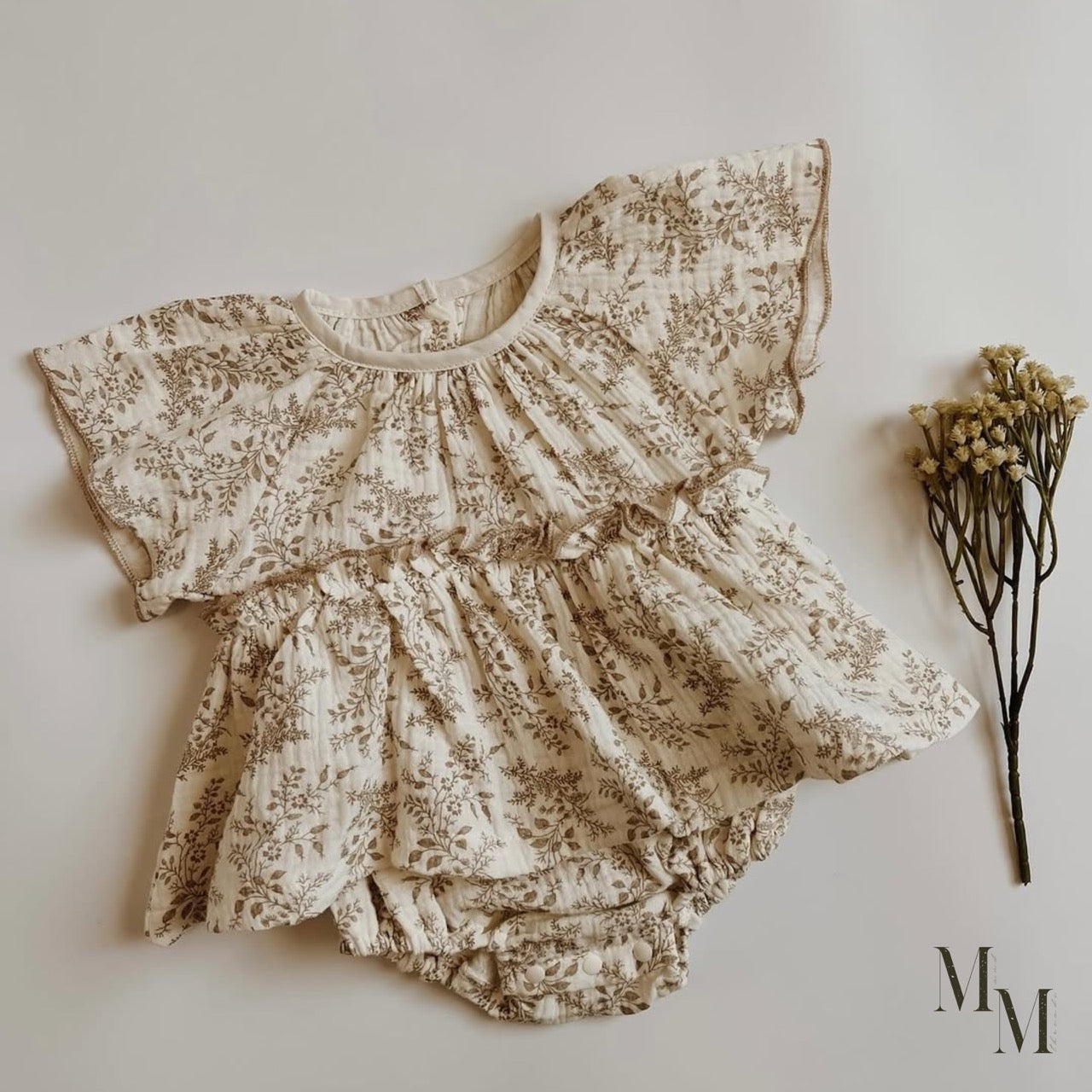 The Eva Romper Dress - 100% Cotton Baby Romper