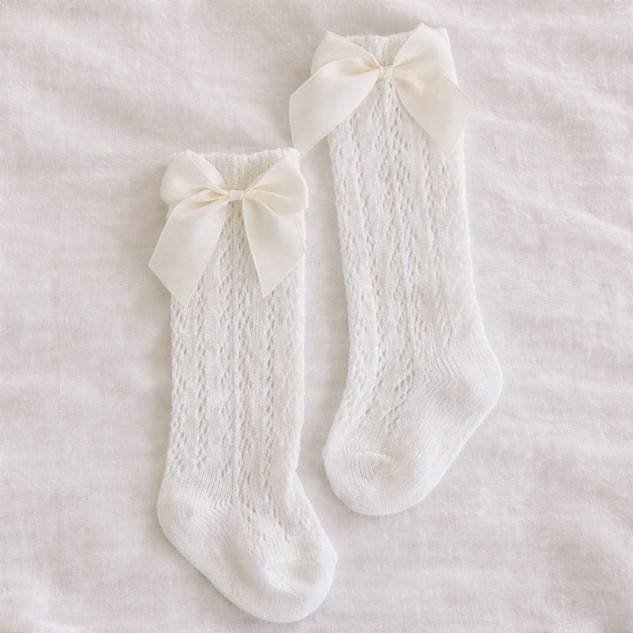 Bows and Lace Knee High Socks