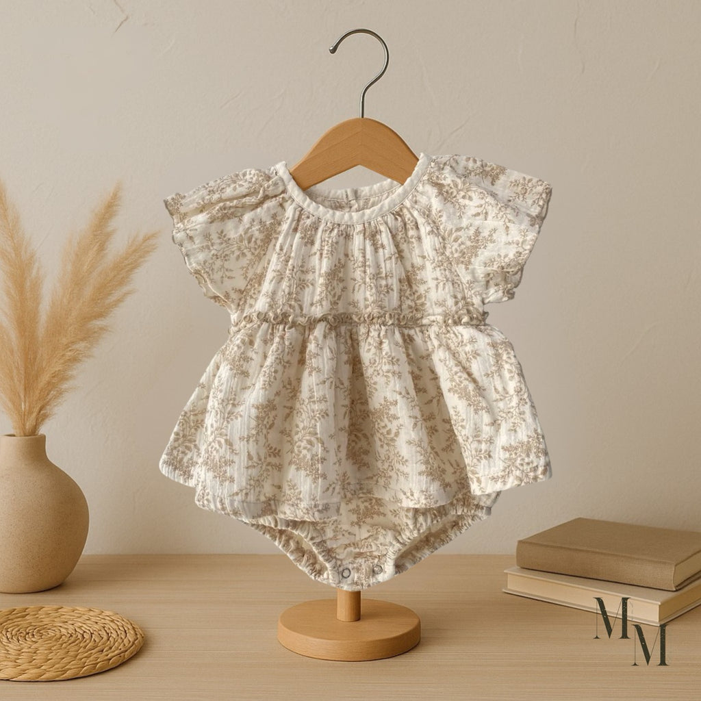 The Eva Romper Dress - 100% Cotton Baby Romper