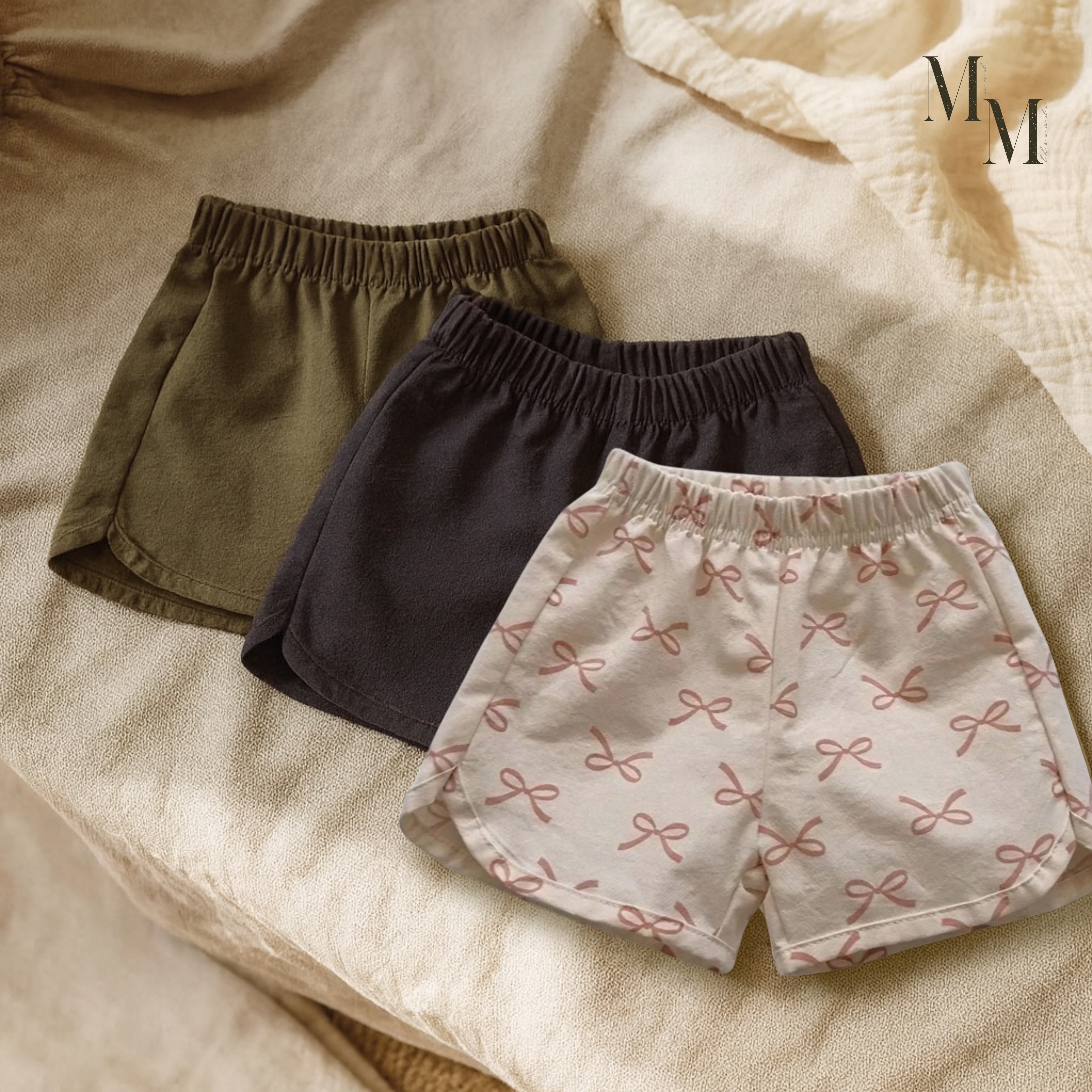 Cotton Summer Shorts For Baby Girls and Toddlers