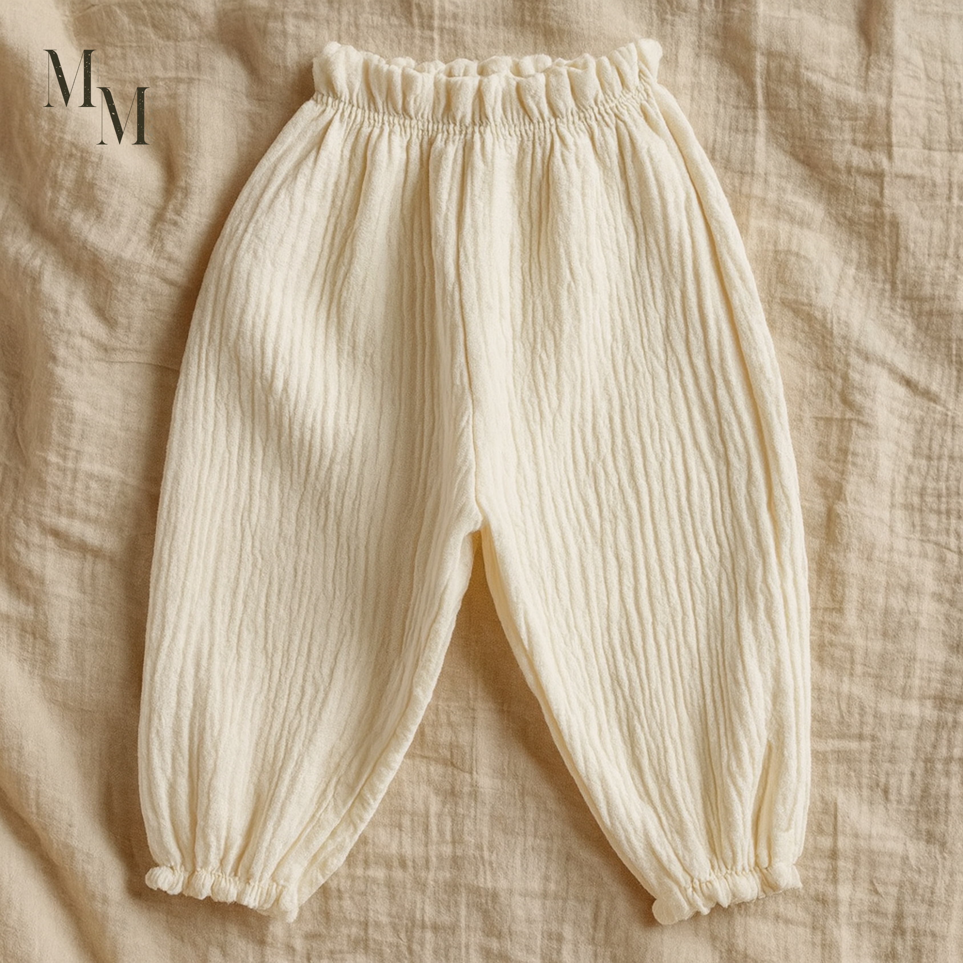 Wrinkle Cotton Long Pants for Boys