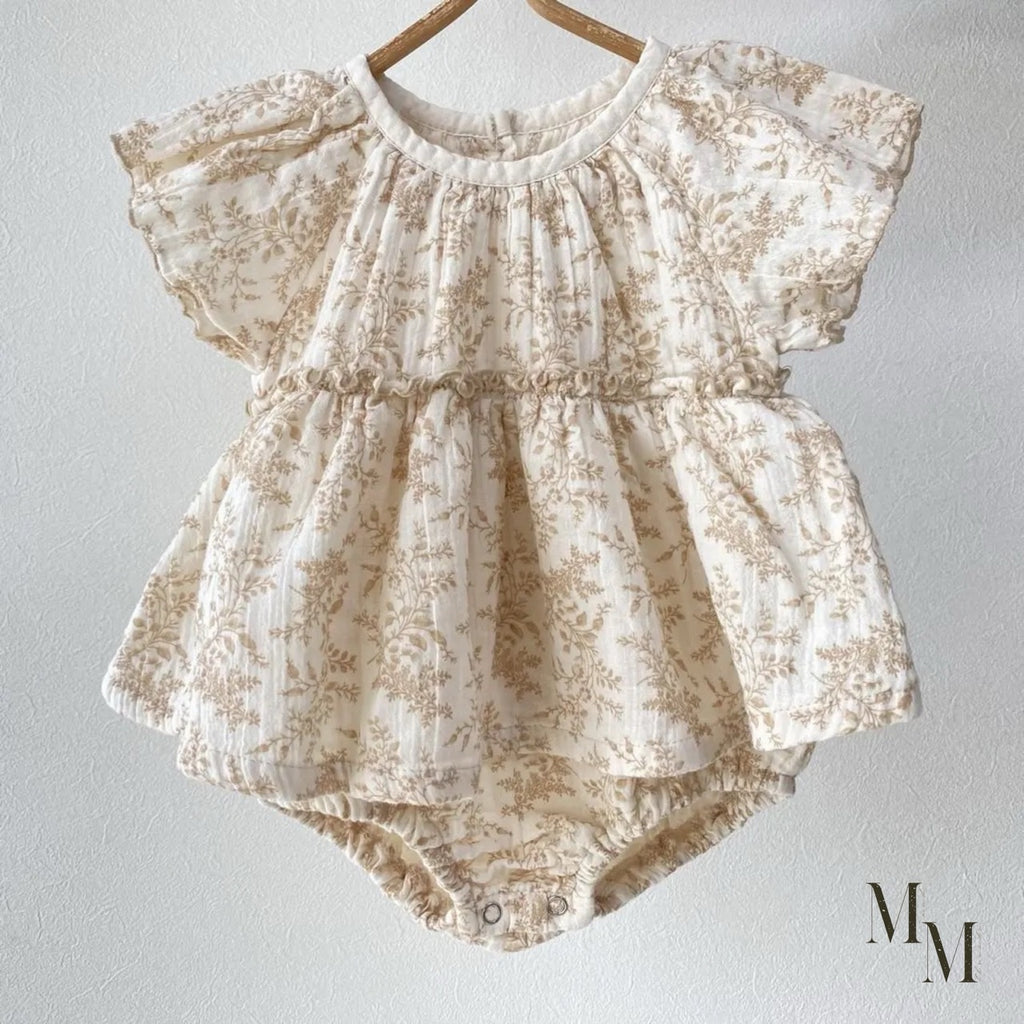 The Eva Romper Dress - 100% Cotton Baby Romper
