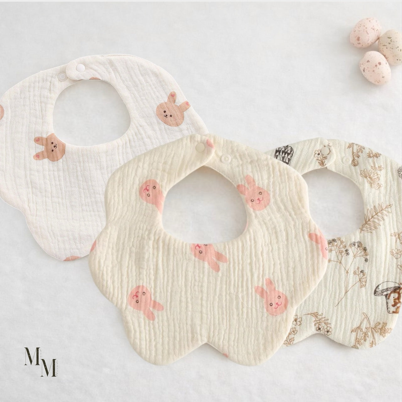 Muslin Cotton Easter Baby Bibs
