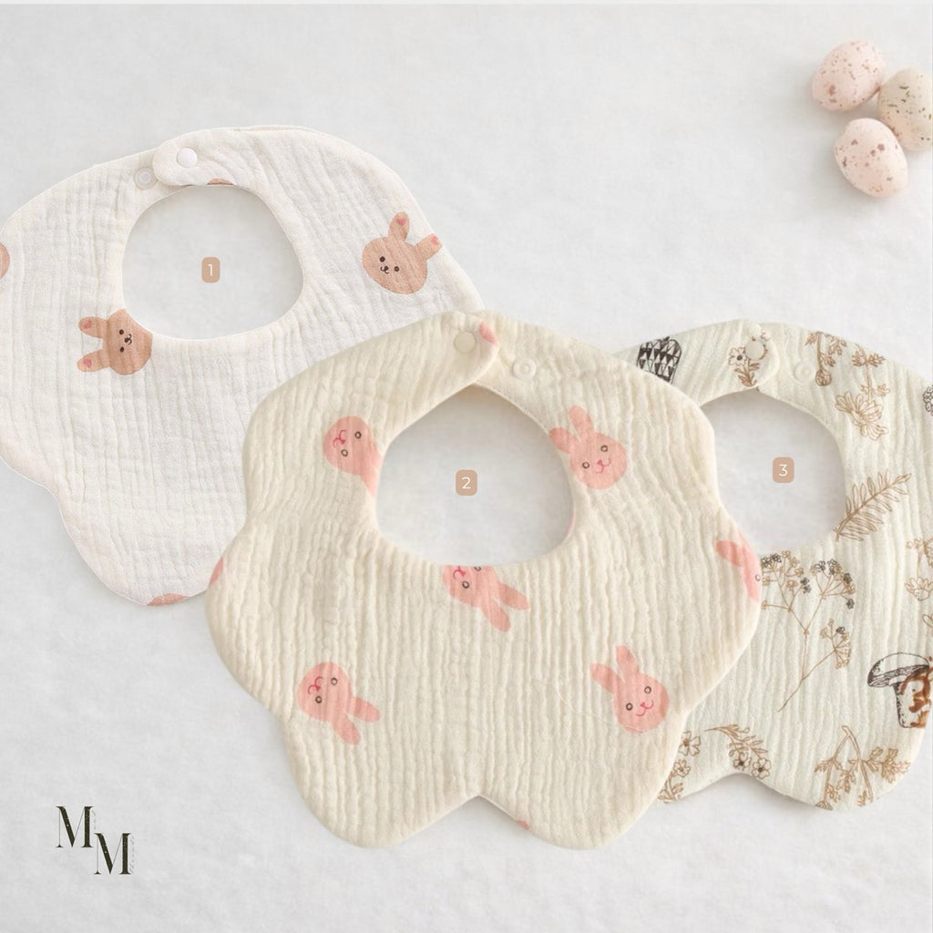 Muslin Cotton Easter Baby Bibs