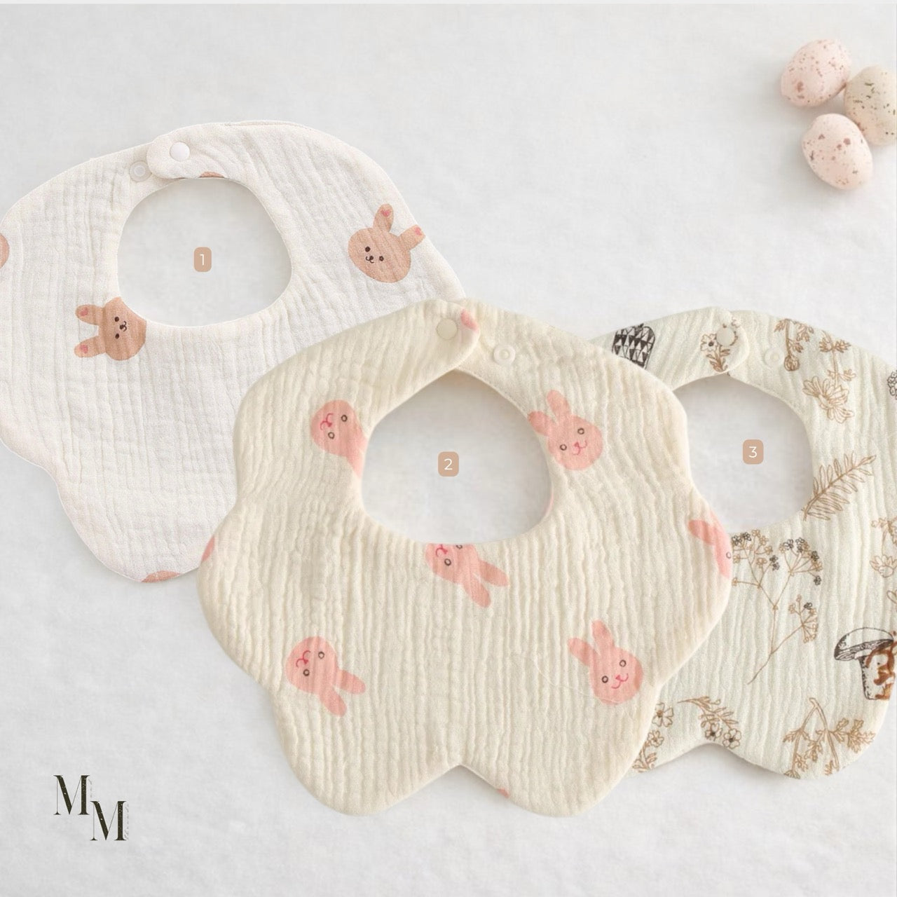 Muslin Cotton Easter Baby Bibs