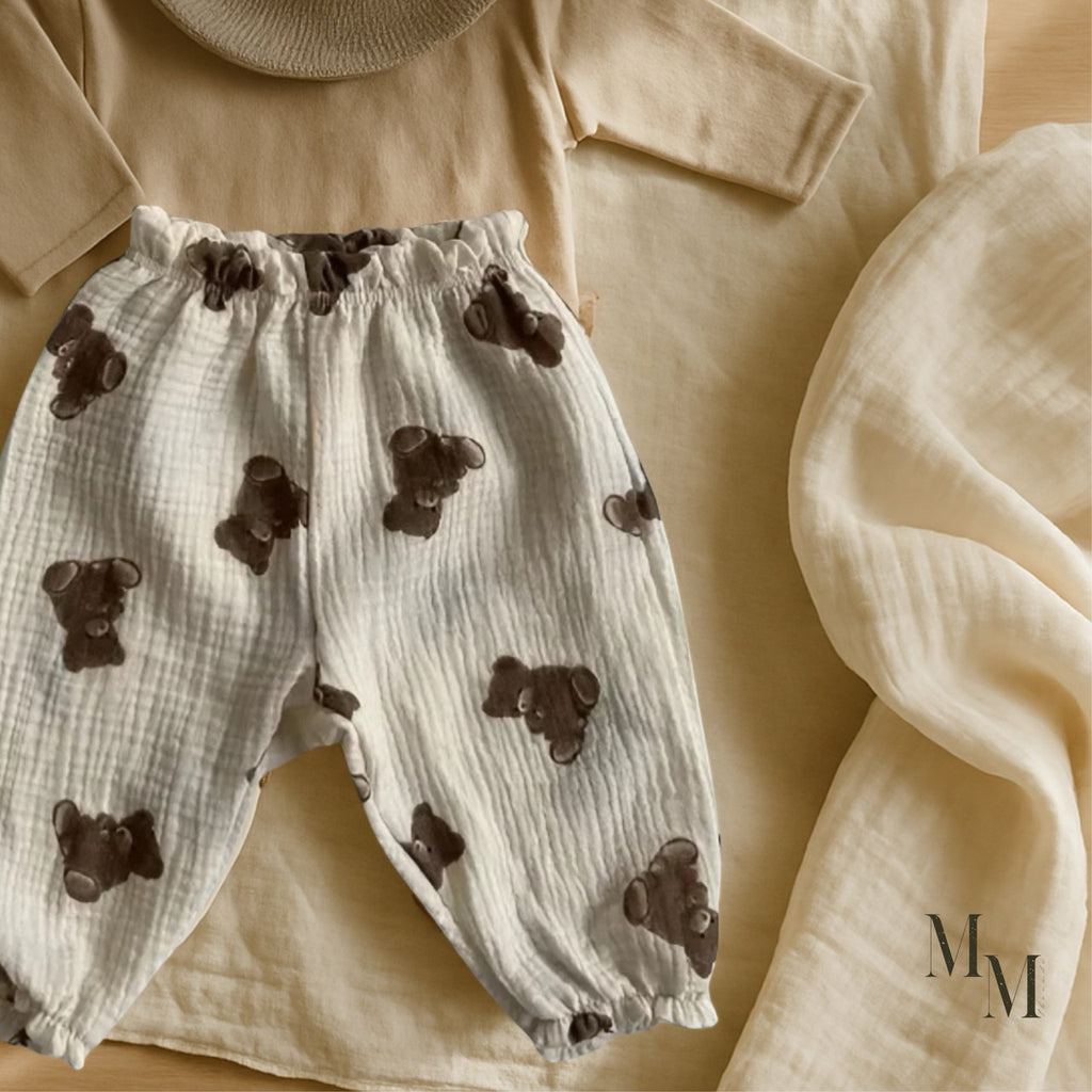 Wrinkle Cotton Long Pants for Boys