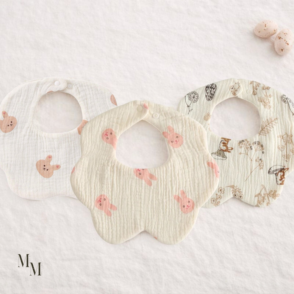 Muslin Cotton Easter Baby Bibs