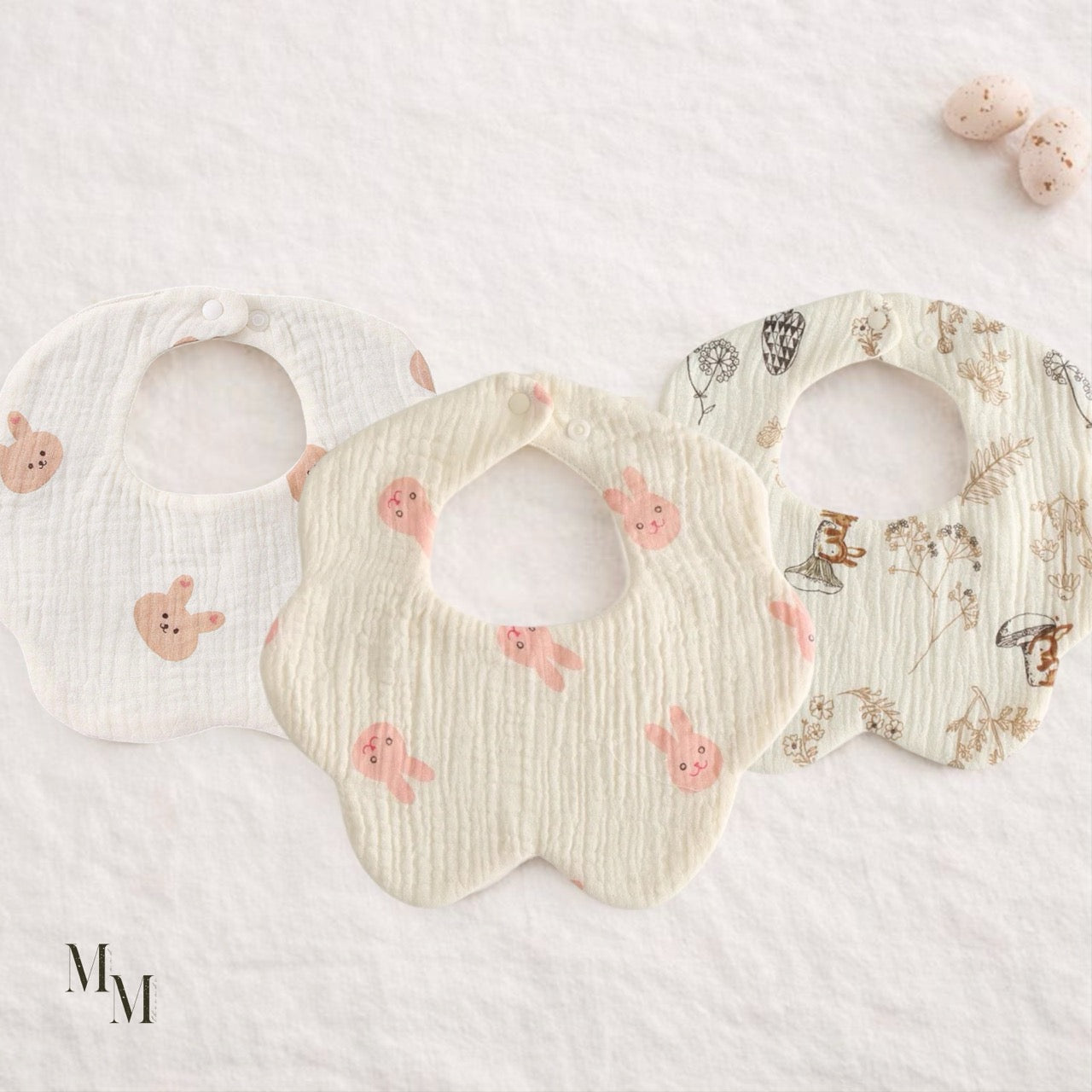 Muslin Cotton Easter Baby Bibs
