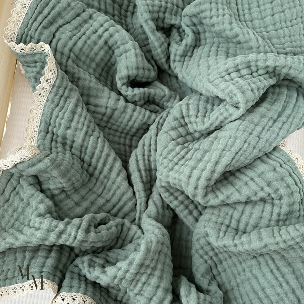 Lace Trim Baby Blanket