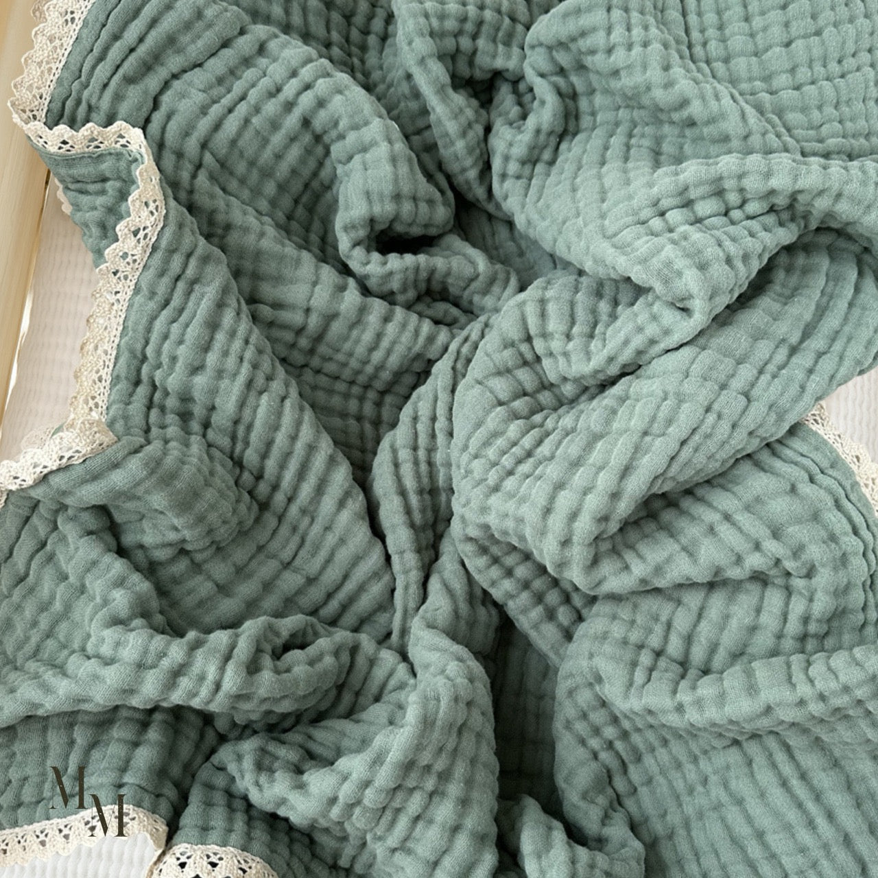 Lace Trim Baby Blanket