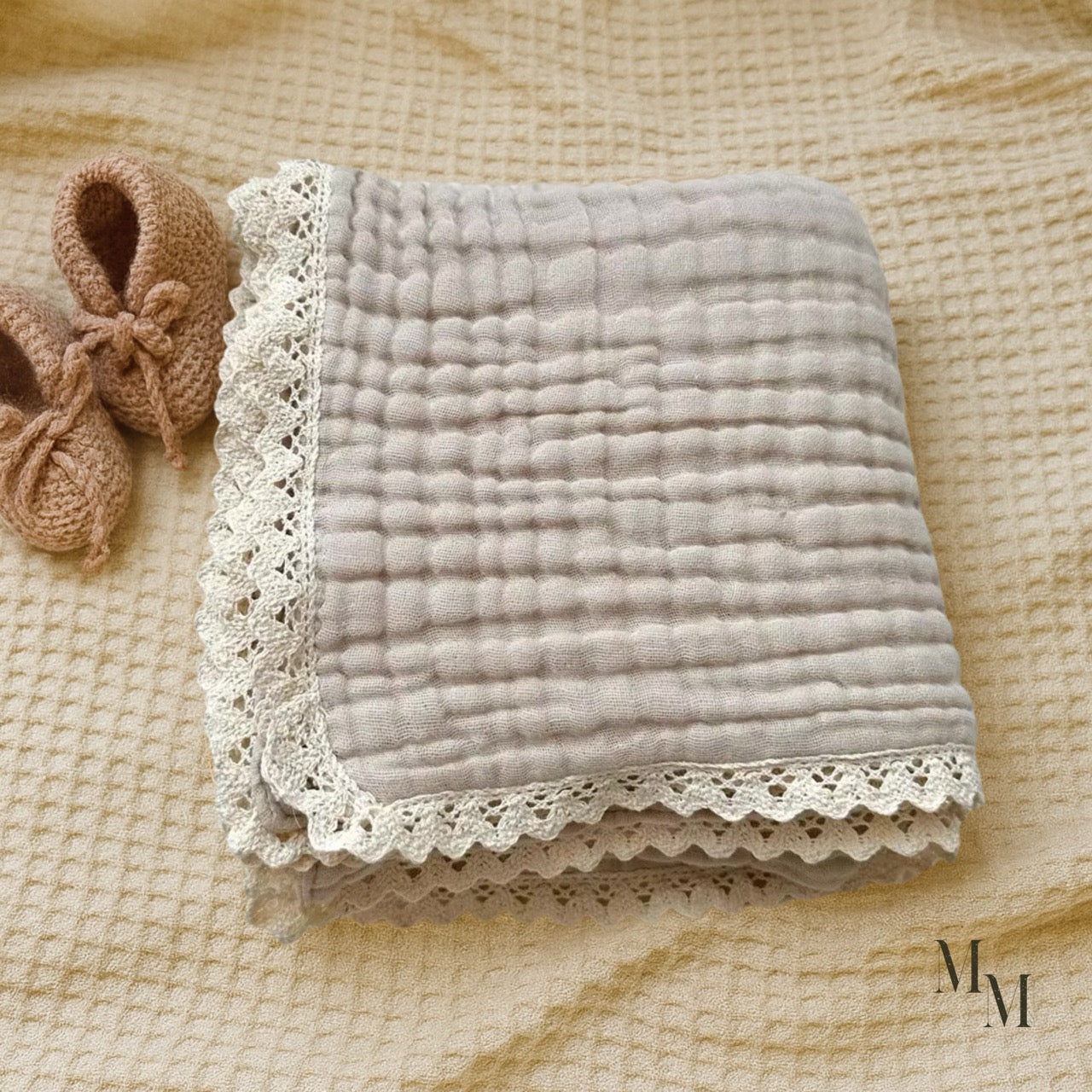 Lace Trim Baby Blanket