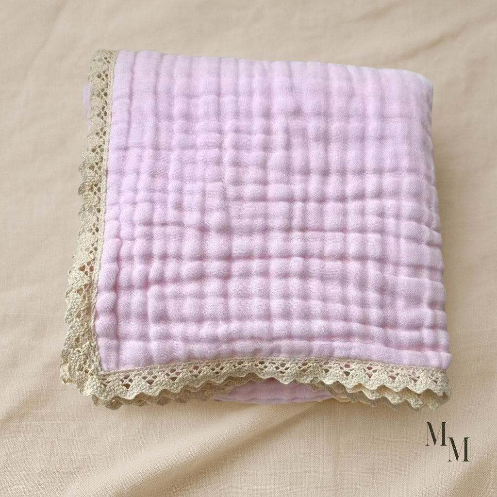 Lace Trim Baby Blanket