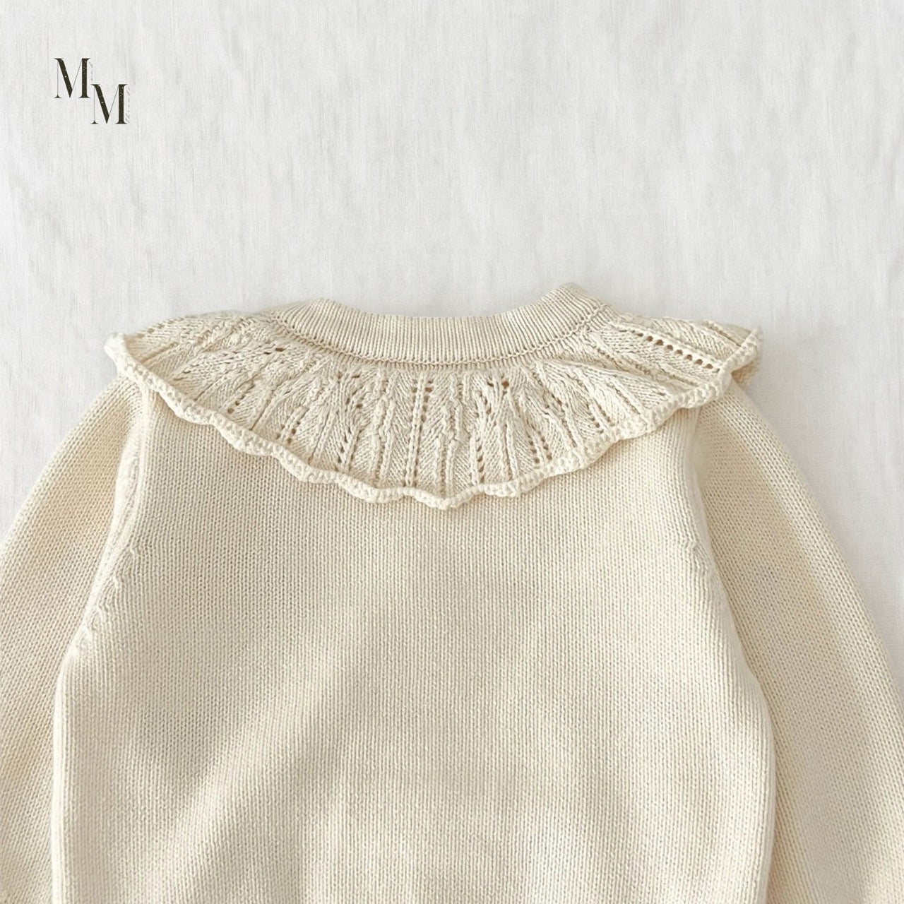 Red Bow Embroidered Knit Set