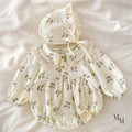 Vintage Romper With Matching Bonnet