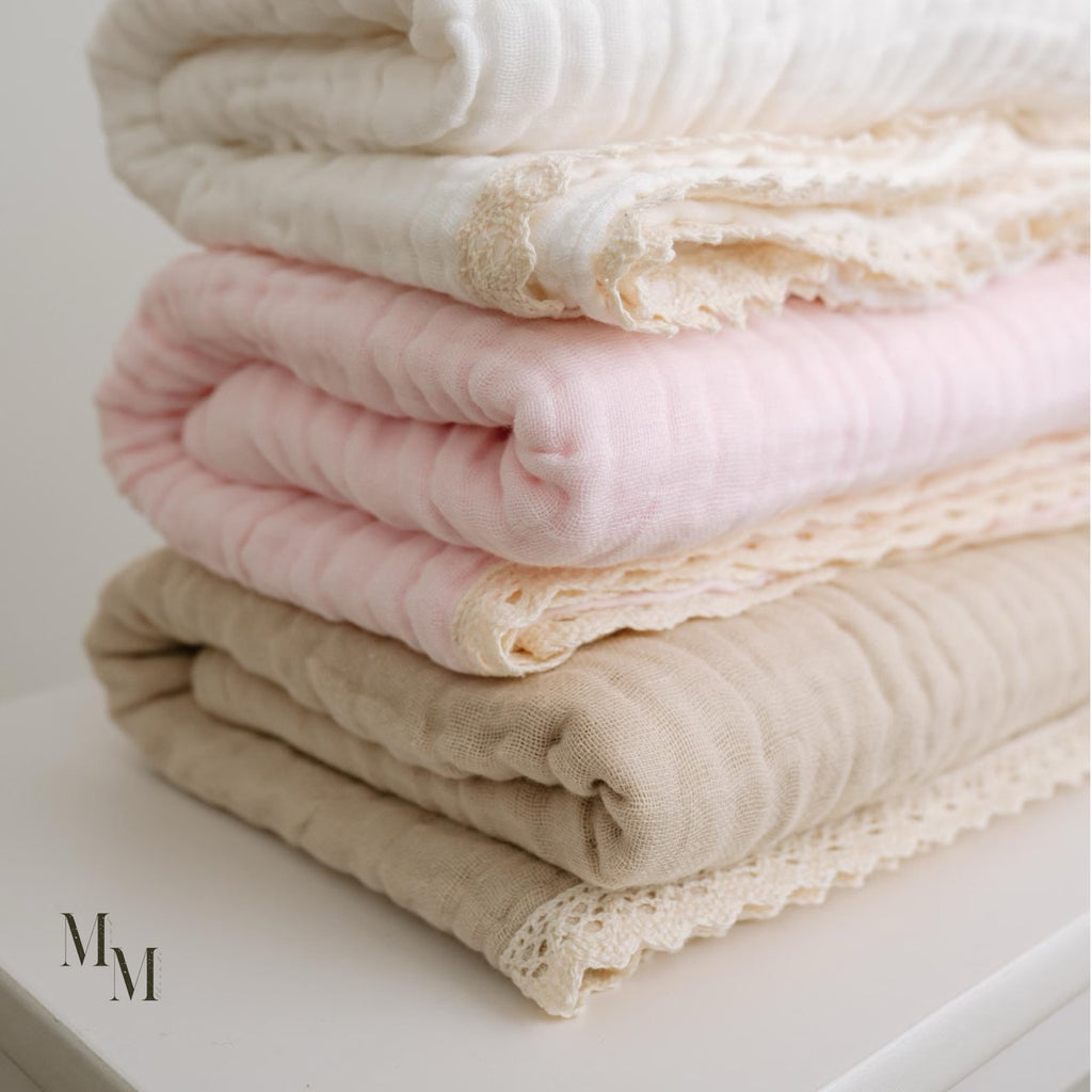 Lace Trim Baby Blanket