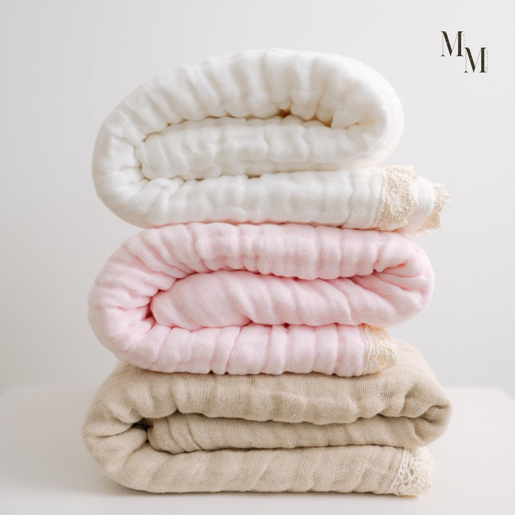 Lace Trim Baby Blanket