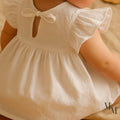 Cotton Ruffle Sleeve Dress