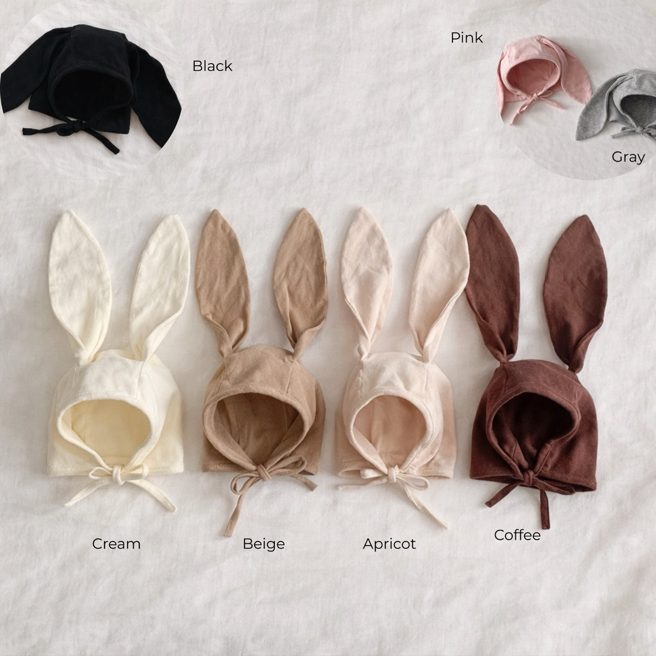 Cotton Bunny Ear Bonnet