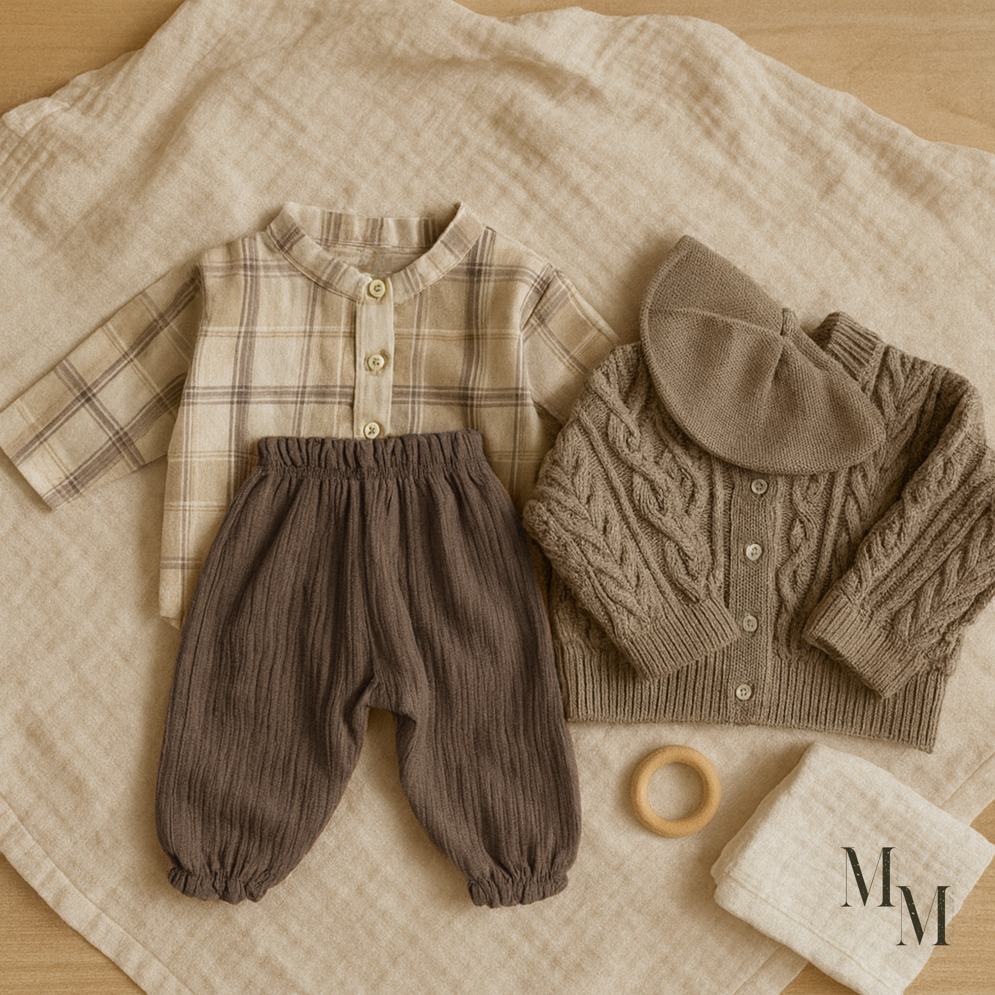 Wrinkle Cotton Long Pants for Boys
