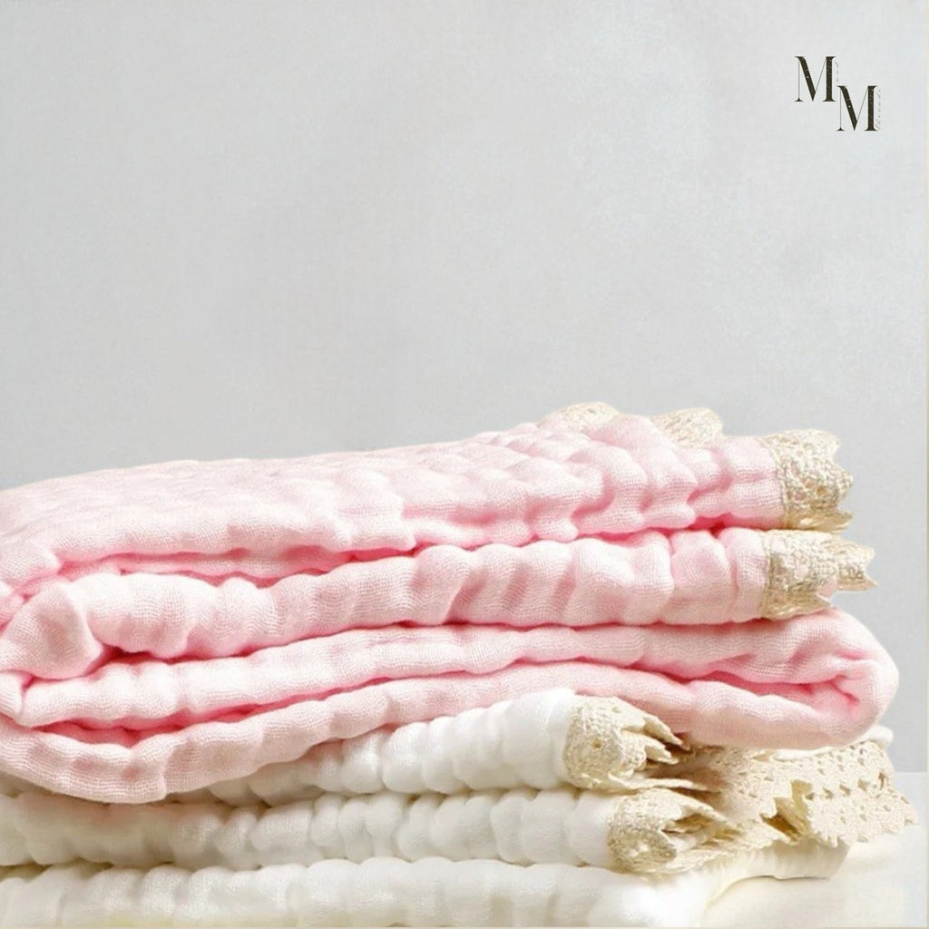 Lace Trim Baby Blanket